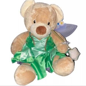 Build a Bear Velvet Hugs Cream Tan Asthma Allergy Fairy Wings/Wand And Dress